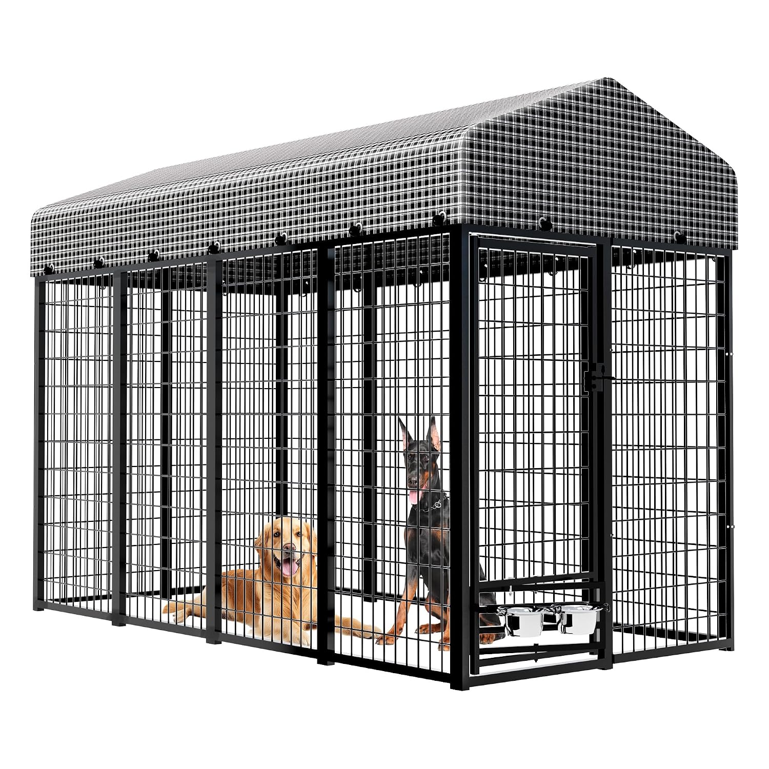 Feeding - Canil Reforçado para Cães com Teto,