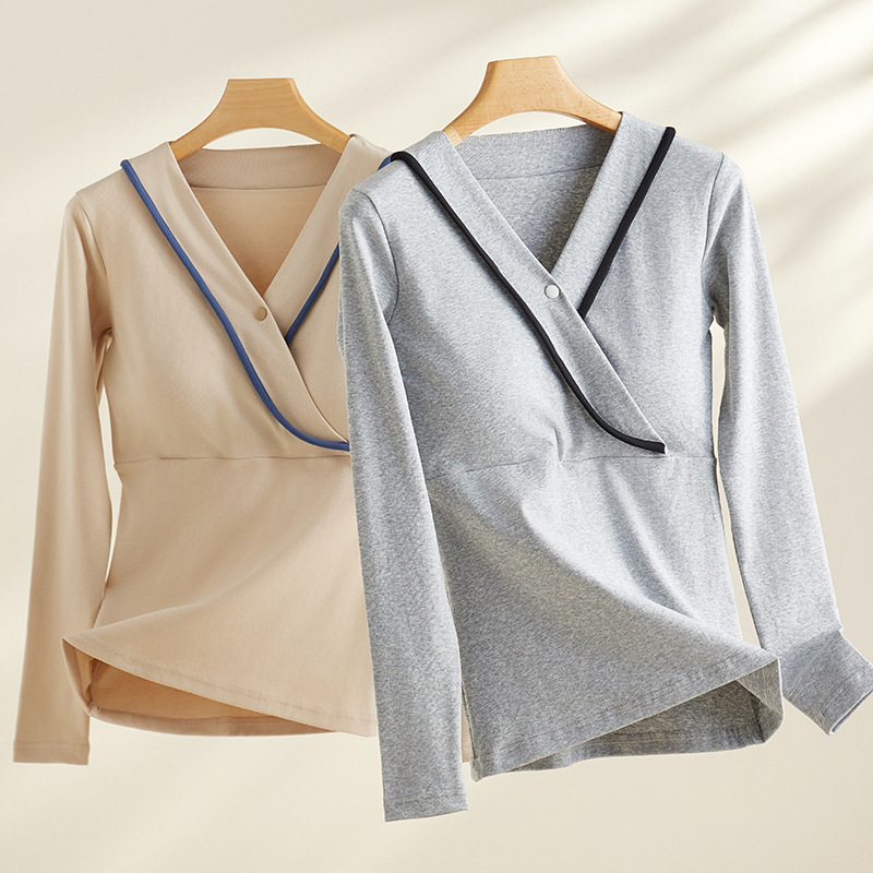 Maternity Wear - Pijama de Amamentação Pós-Parto em Algodão