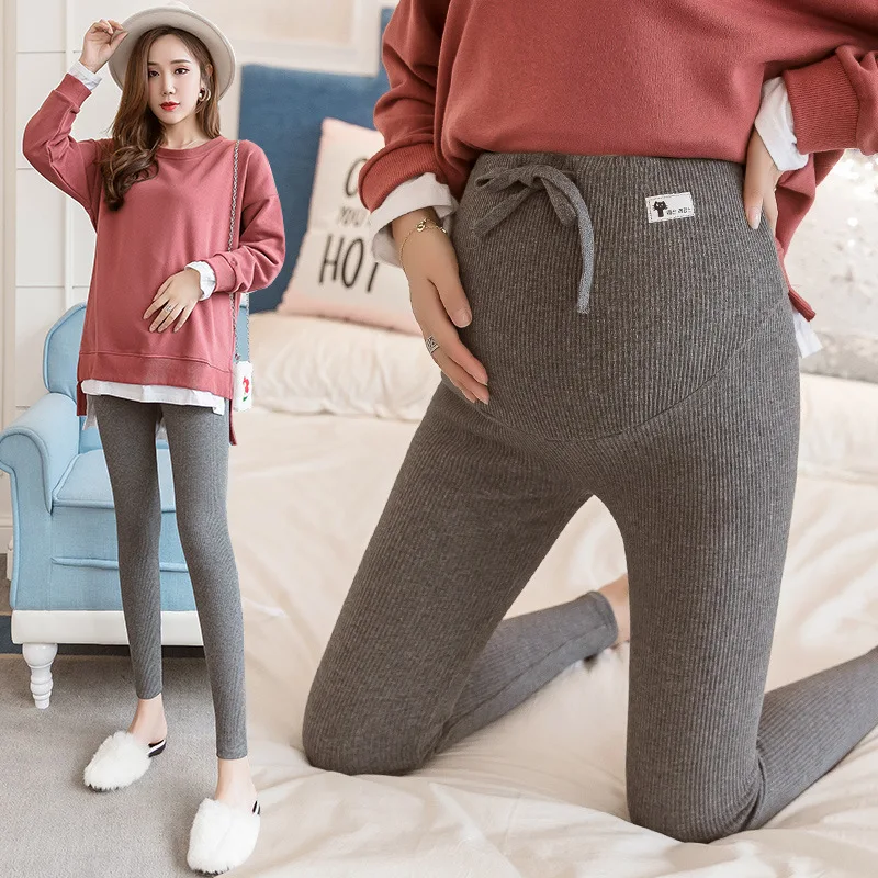 Maternity Wear - Mulher grávida ajustável tamanho grande leggings