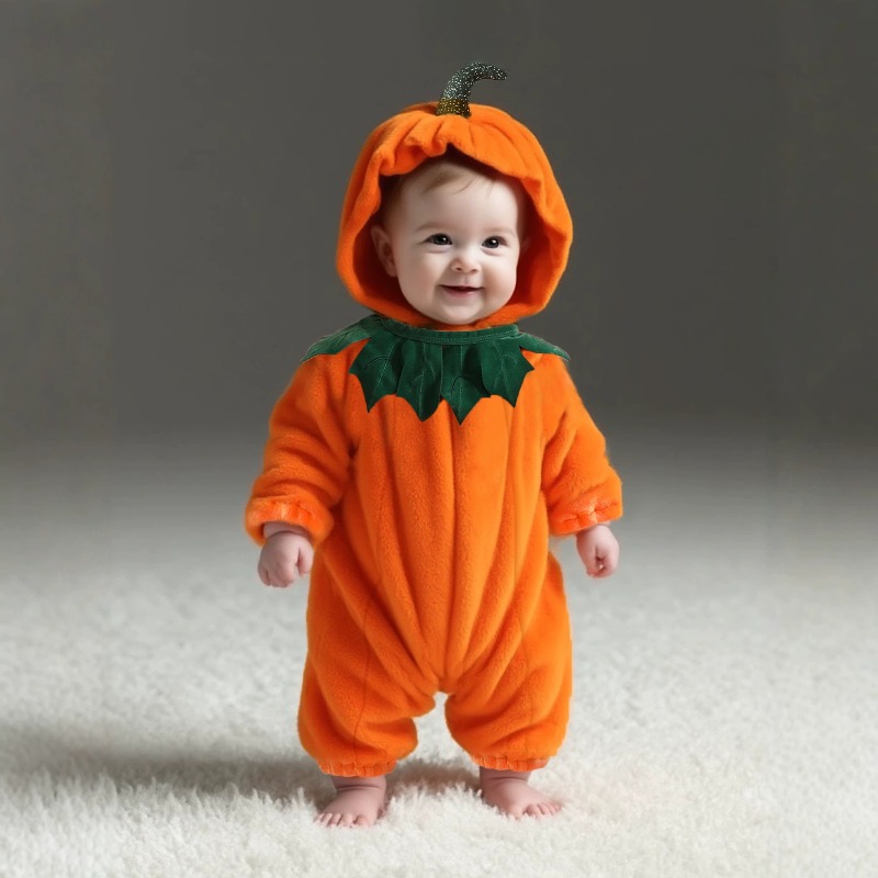 Macacão de Abóbora para Bebê R - Cotton Baby Onesies Zipper avaliação e preço