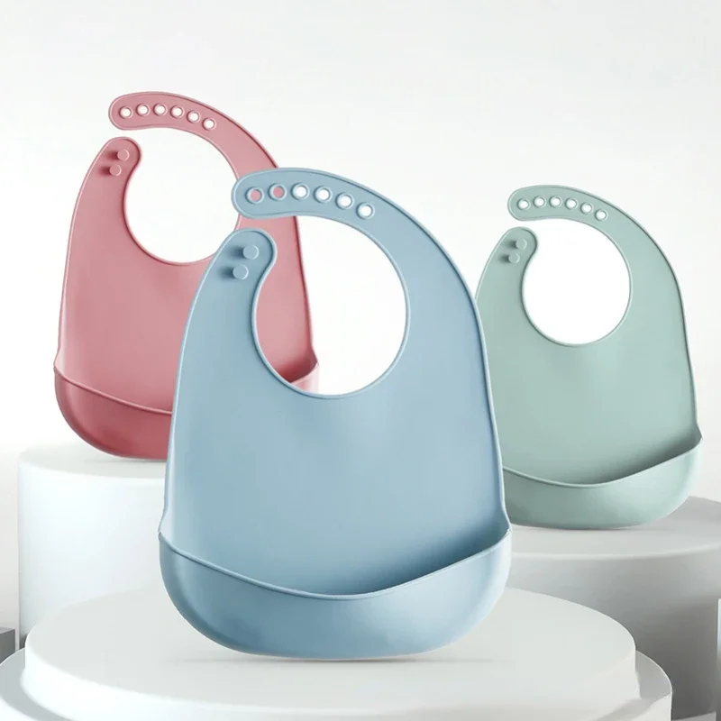 1/2 Peças Babador Ajustável Im - Waterproof Baby Bibs Silicone avaliação e preço