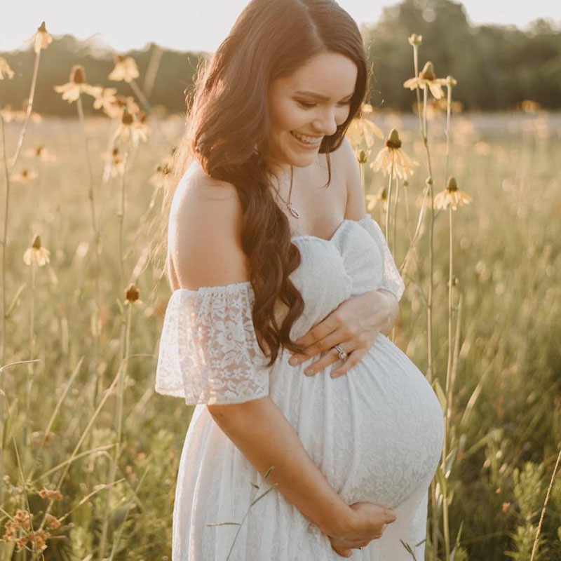 Mulheres grávidas fora do ombr - Maternity Wear avaliação e preço